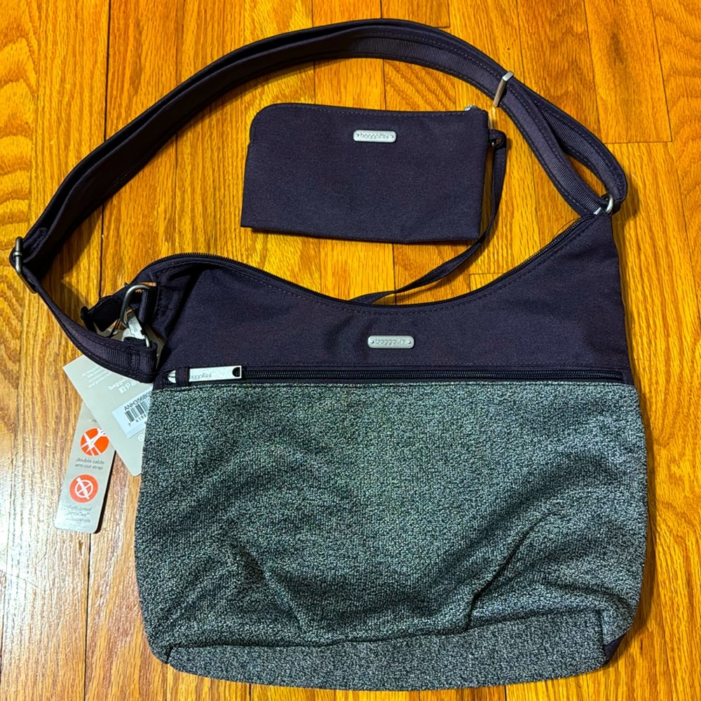 NWT Baggallini Secure Slim Crossbody + RFID Wristlet